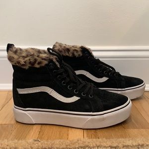 VANS Sk8 Hi Platform MTE Black/Leopard Fur